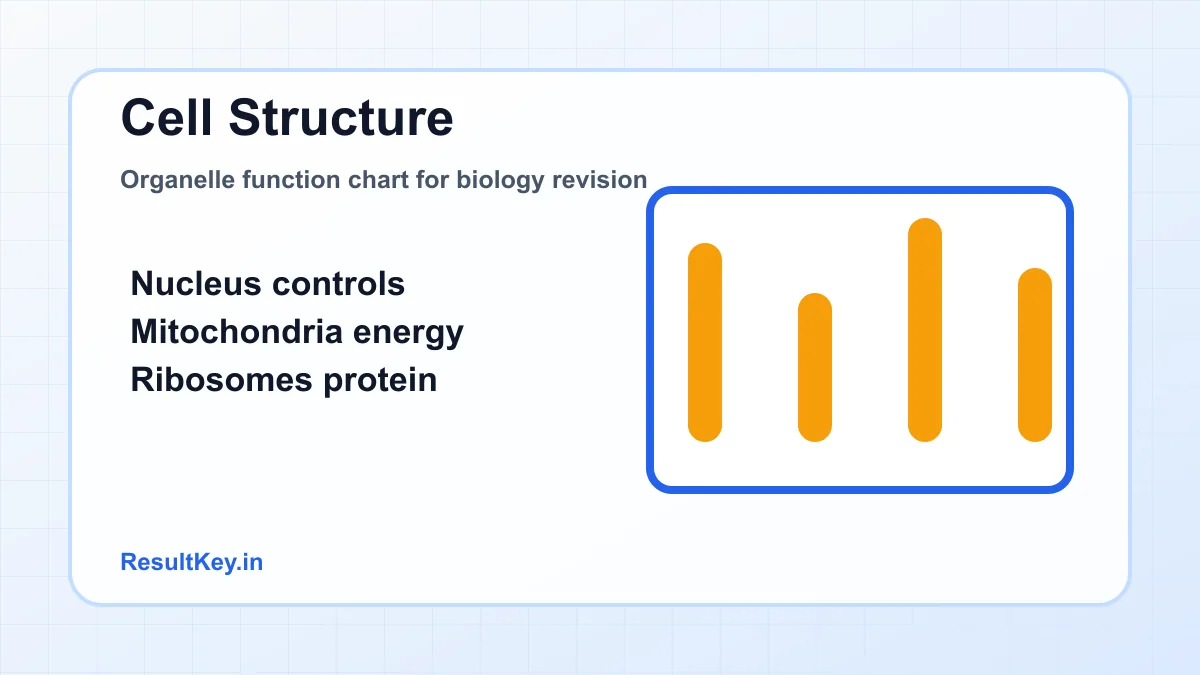 Organelle function chart for biology revision