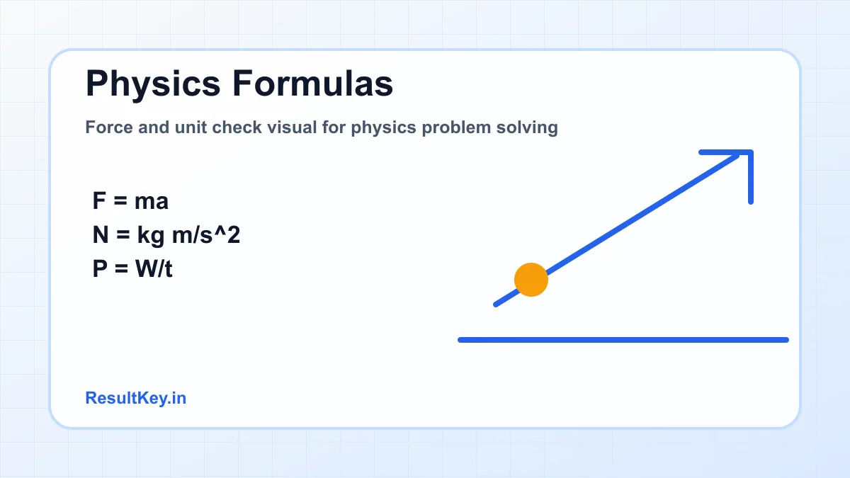 Force and unit check visual for physics problem solving