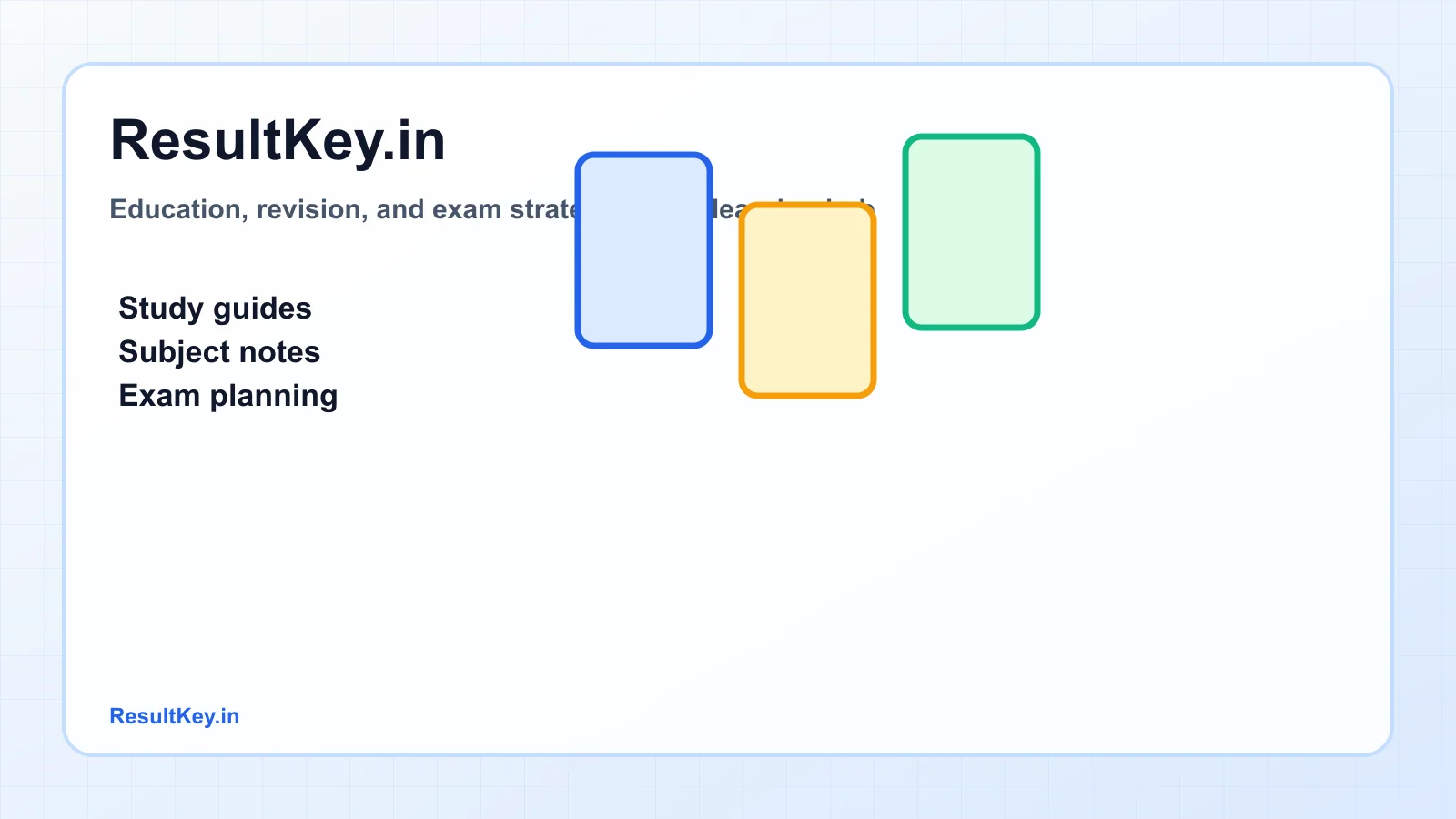 ResultKey education hub with study guides subject notes and exam planning